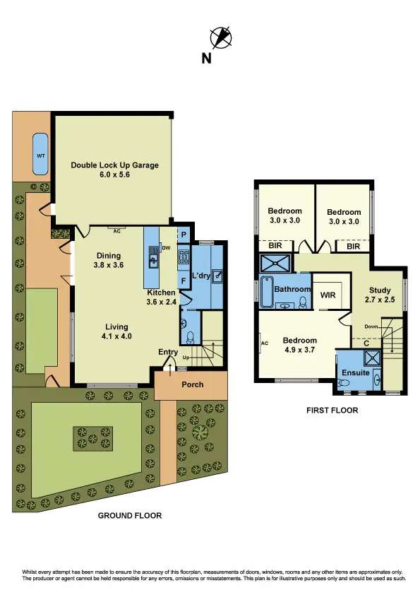 Floorplan of Homely townhouse listing, 1/65 Purnell Street, Altona VIC 3018