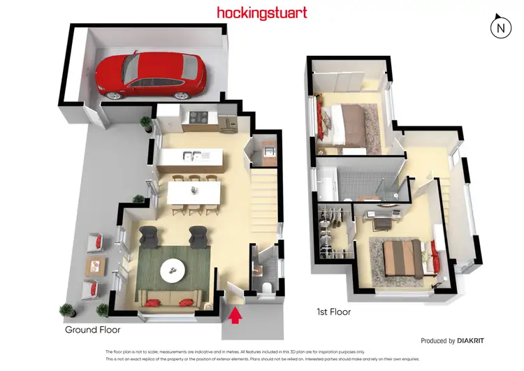 Floorplan of Homely townhouse listing, 1/88 Blackshaws  Road, South Kingsville VIC 3015