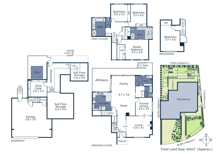 Floorplan of Homely house listing, 5 Karens Close, Mitcham VIC 3132