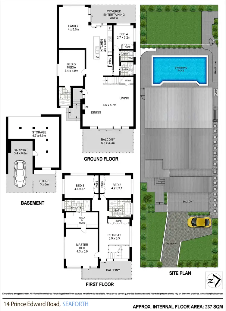 Floorplan of Homely house listing, 14 Prince Edward Road, Seaforth NSW 2092
