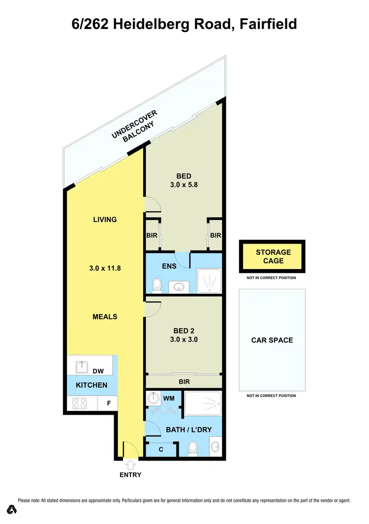 Floorplan of Homely apartment listing, 6/262 Heidelberg Road, Fairfield VIC 3078