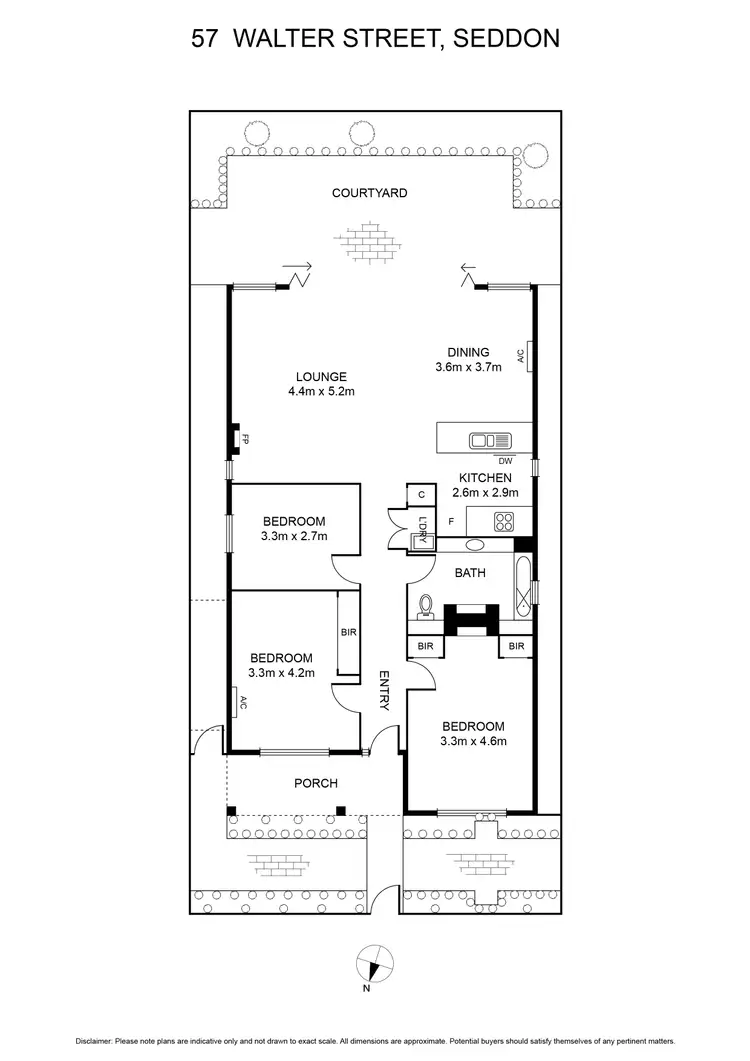 Floorplan of Homely house listing, 57 Walter Street, Seddon VIC 3011