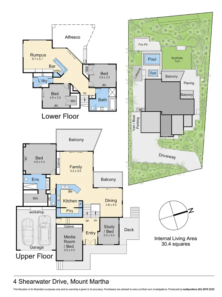 Floorplan of Homely house listing, 4 Shearwater Drive, Mount Martha VIC 3934