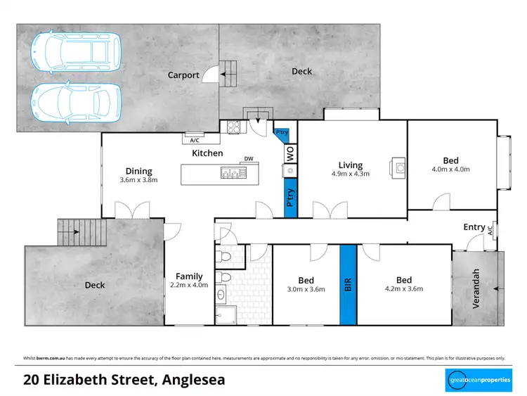 Floorplan of Homely house listing, 20 Elizabeth Street, Anglesea VIC 3230