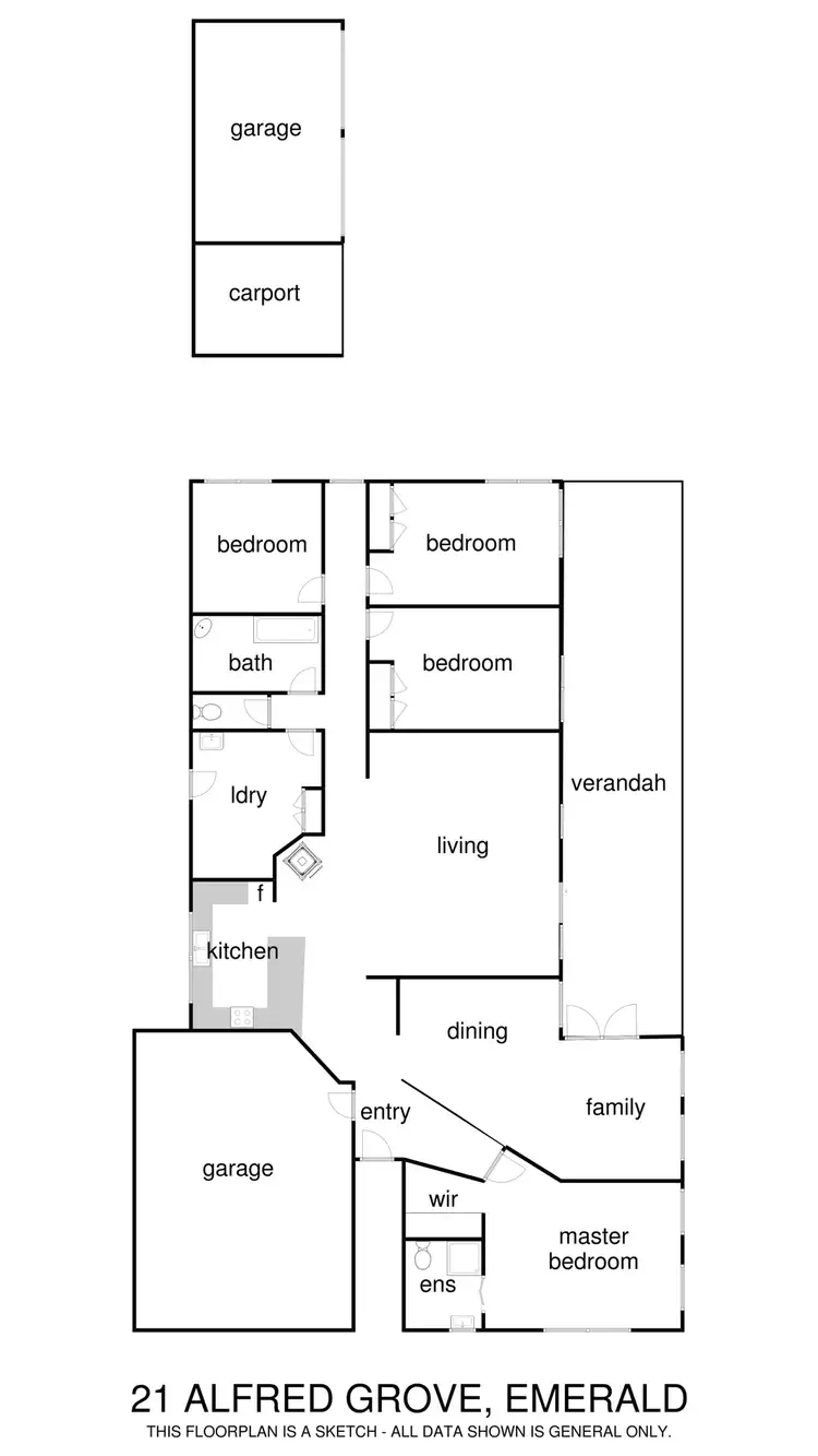 Floorplan of Homely house listing, 21 Alfred Grove, Emerald VIC 3782