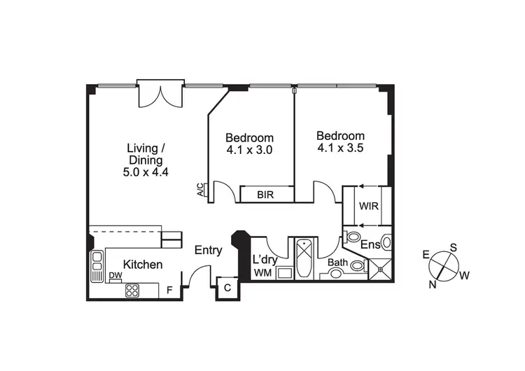 Floorplan of Homely apartment listing, 6/7 Drewery Lane, Melbourne VIC 3000