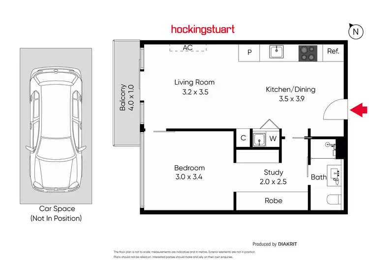 Floorplan of Homely apartment listing, 103/97 Flemington Road, North Melbourne VIC 3051