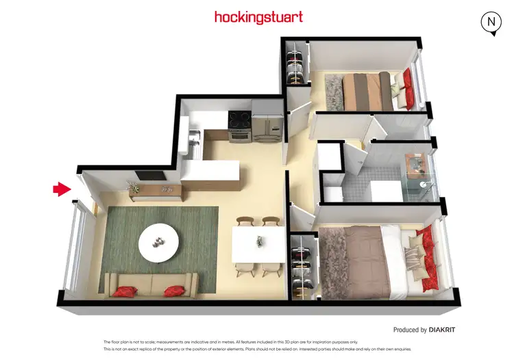 Floorplan of Homely flat listing, 1/36 Hampton Parade, West Footscray VIC 3012