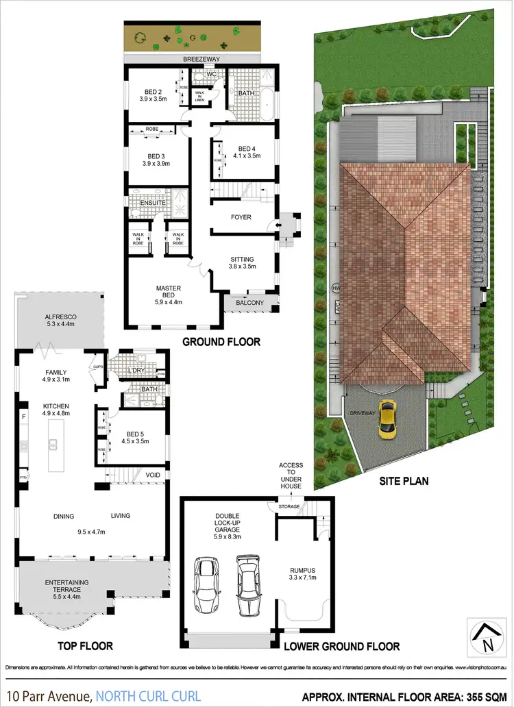 Floorplan of Homely house listing, 10 Parr Avenue, North Curl Curl NSW 2099