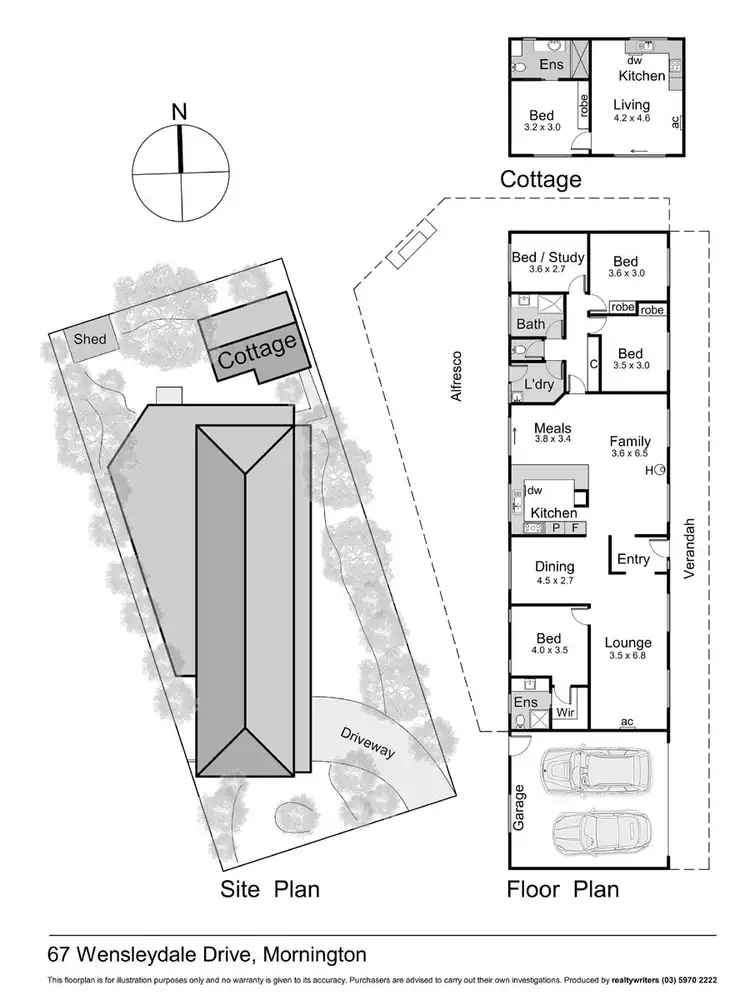 Floorplan of Homely house listing, 67 Wensleydale Drive, Mornington VIC 3931