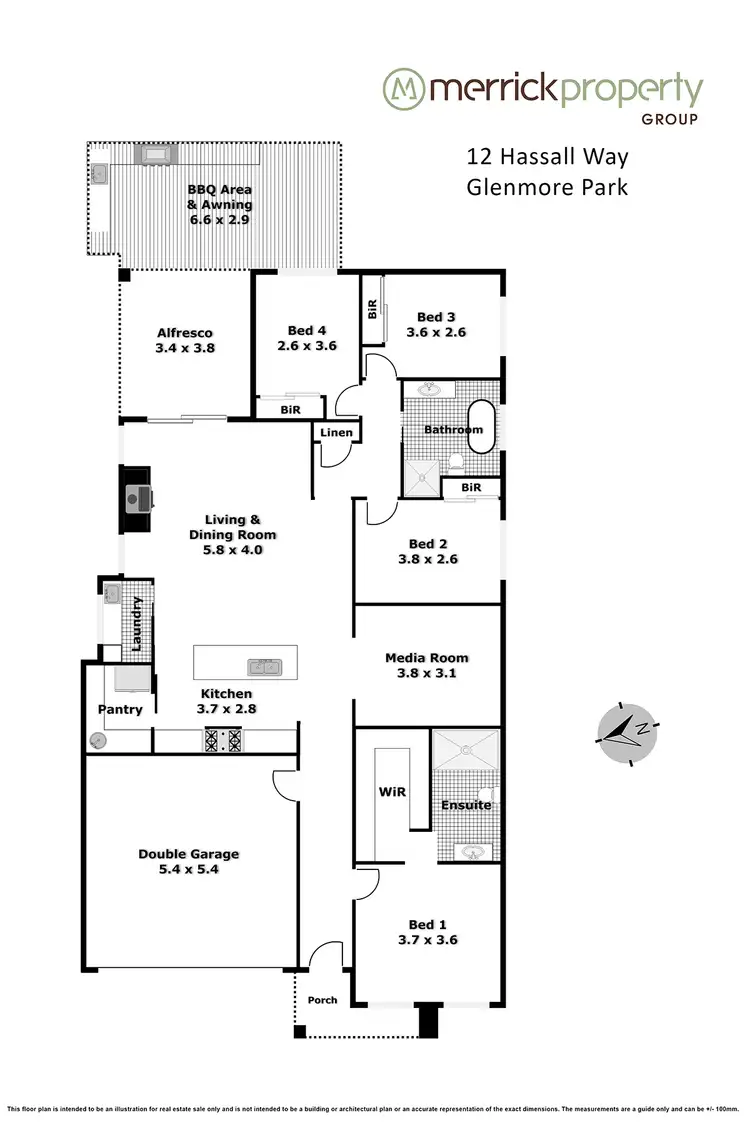 Floorplan of Homely house listing, 12 Hassall Way, Glenmore Park NSW 2745