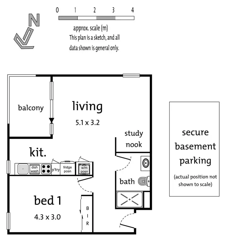 Floorplan of Homely apartment listing, 528B/1-19 Colombo Street, Mitcham VIC 3132