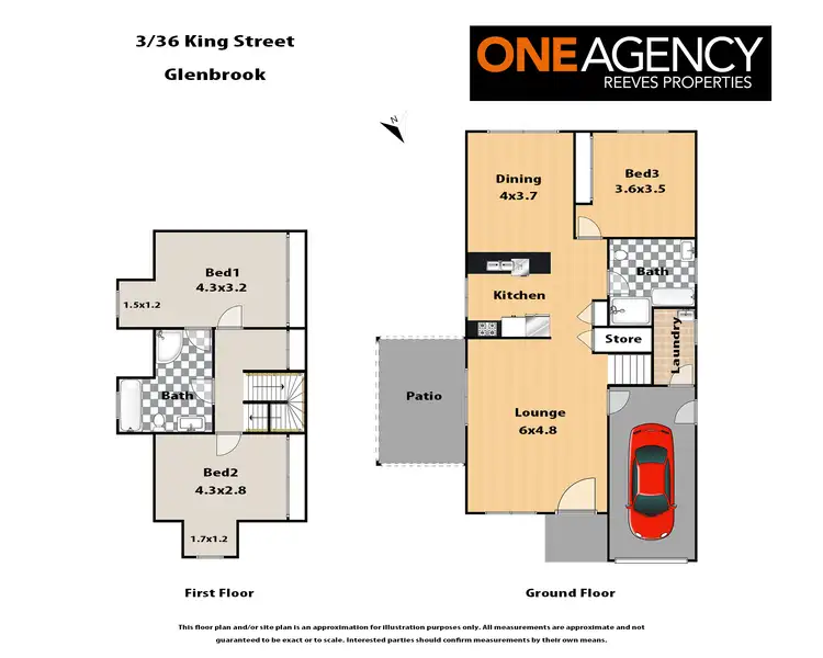 Floorplan of Homely townhouse listing, 3/36 King Street, Glenbrook NSW 2773