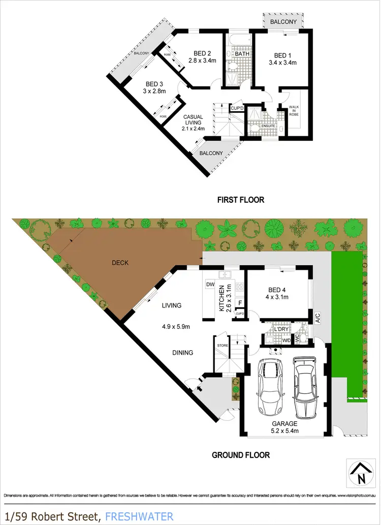 Floorplan of Homely house listing, 1/59 Robert Street, Freshwater NSW 2096