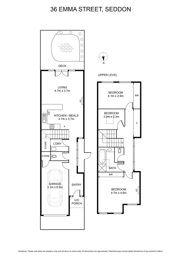 Floorplan of Homely house listing, 36 Emma Street, Seddon VIC 3011