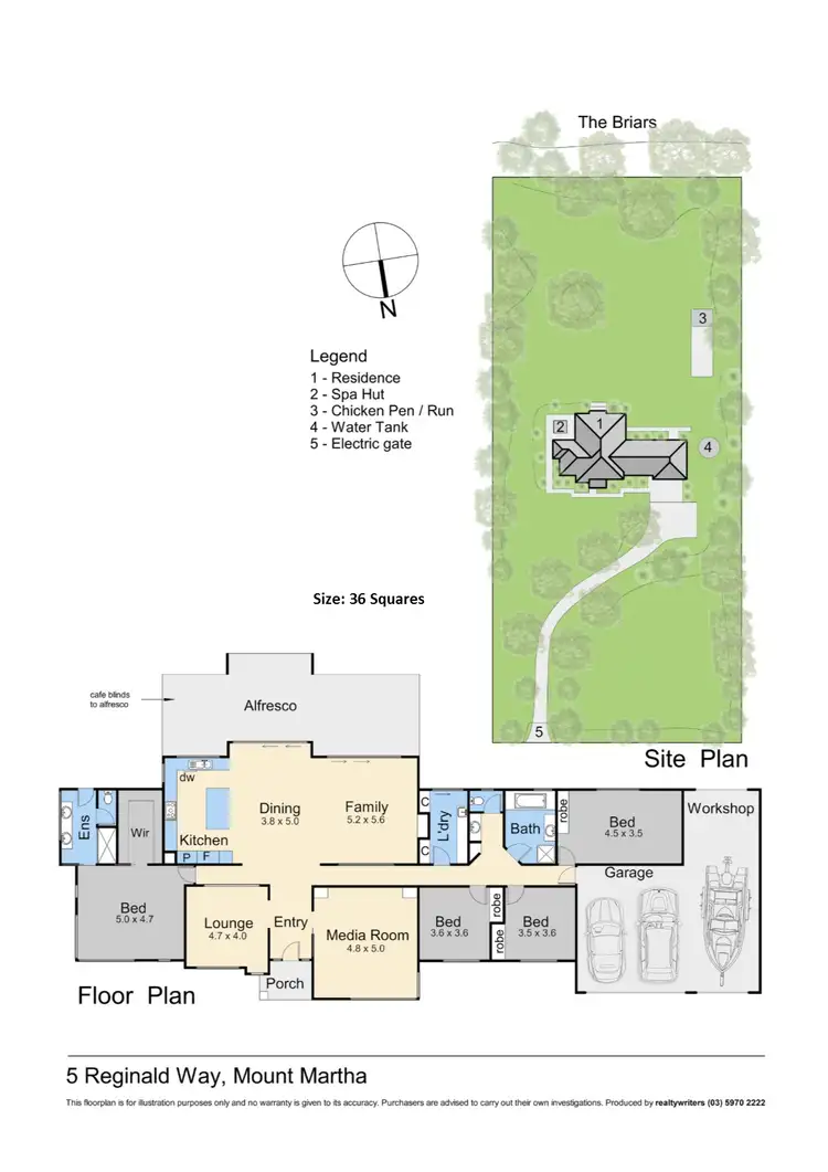 Floorplan of Homely house listing, 5 Reginald Way, Mount Martha VIC 3934