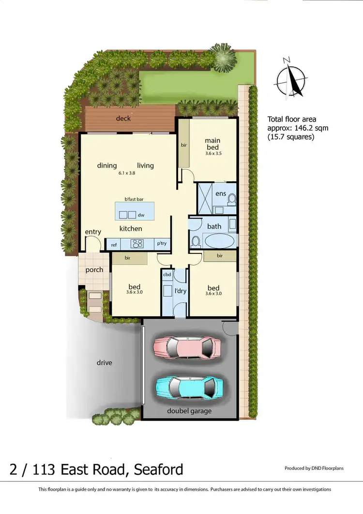 Floorplan of Homely townhouse listing, 2/113 East Road, Seaford VIC 3198