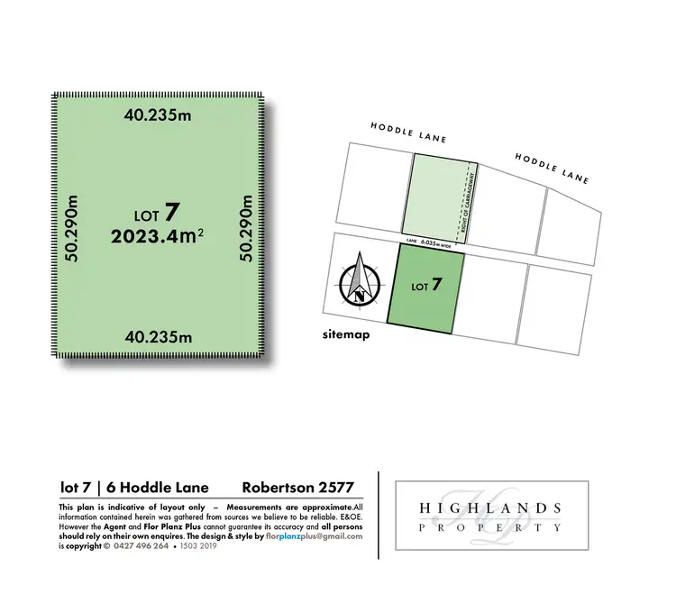 Floorplan of Homely land listing, Lot 7, 6 Hoddle Lane, Robertson NSW 2577