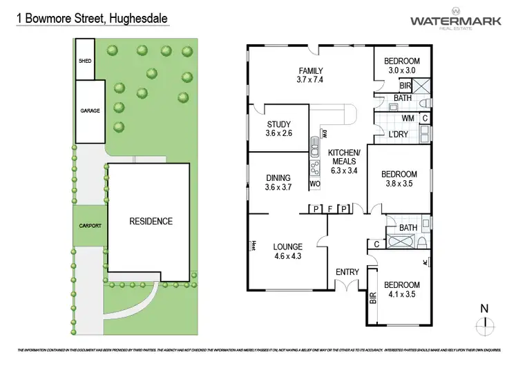 Floorplan of Homely house listing, 1 Bowmore Street, Hughesdale VIC 3166