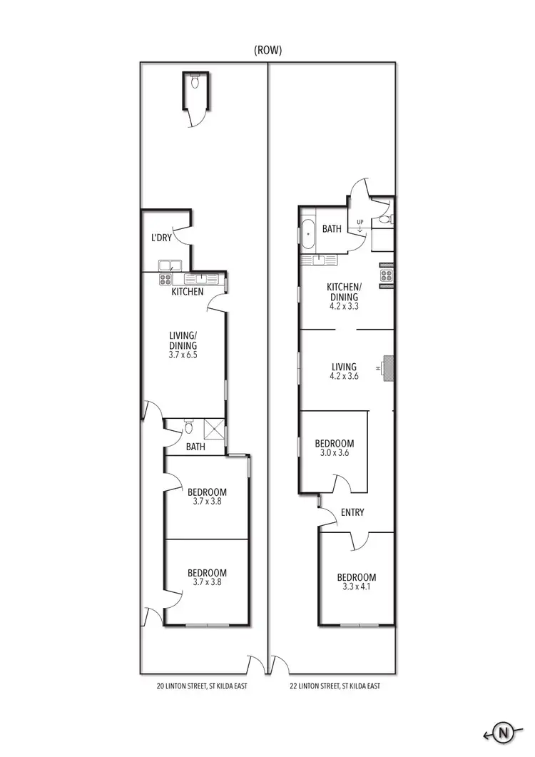 Floorplan of Homely house listing, 20, 22 Linton Street, St Kilda East VIC 3183