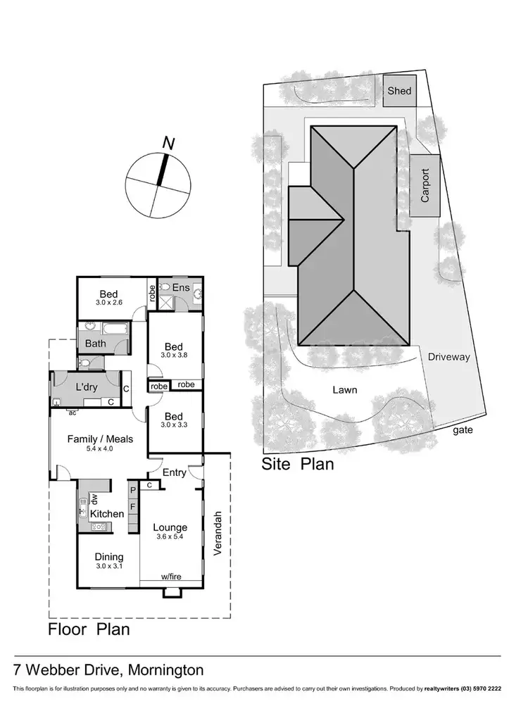 Floorplan of Homely house listing, 7 Weber Drive, Mornington VIC 3931