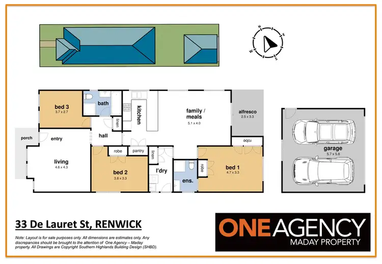 Floorplan of Homely house listing, 33 De Lauret Street, Renwick NSW 2575