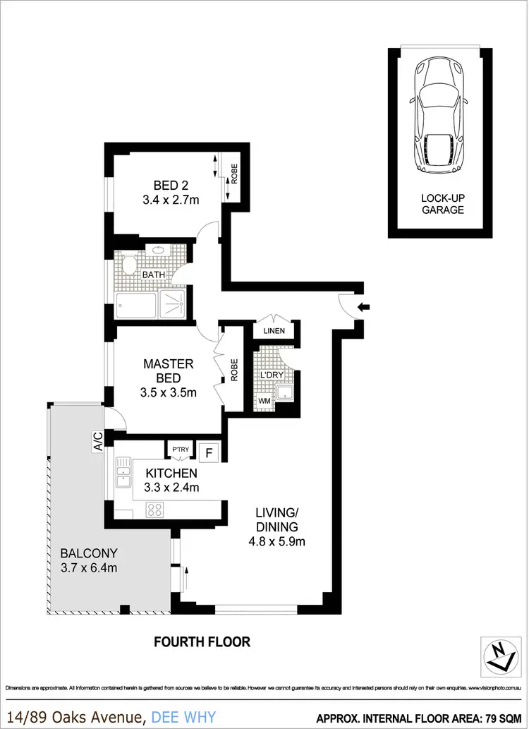 Floorplan of Homely apartment listing, 14/89 Oaks Avenue, Dee Why NSW 2099