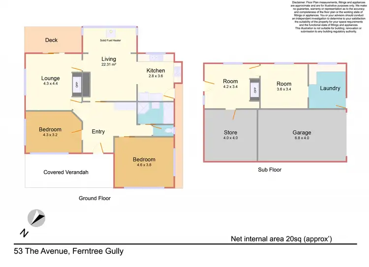 Floorplan of Homely house listing, 53 The Avenue, Ferntree Gully VIC 3156