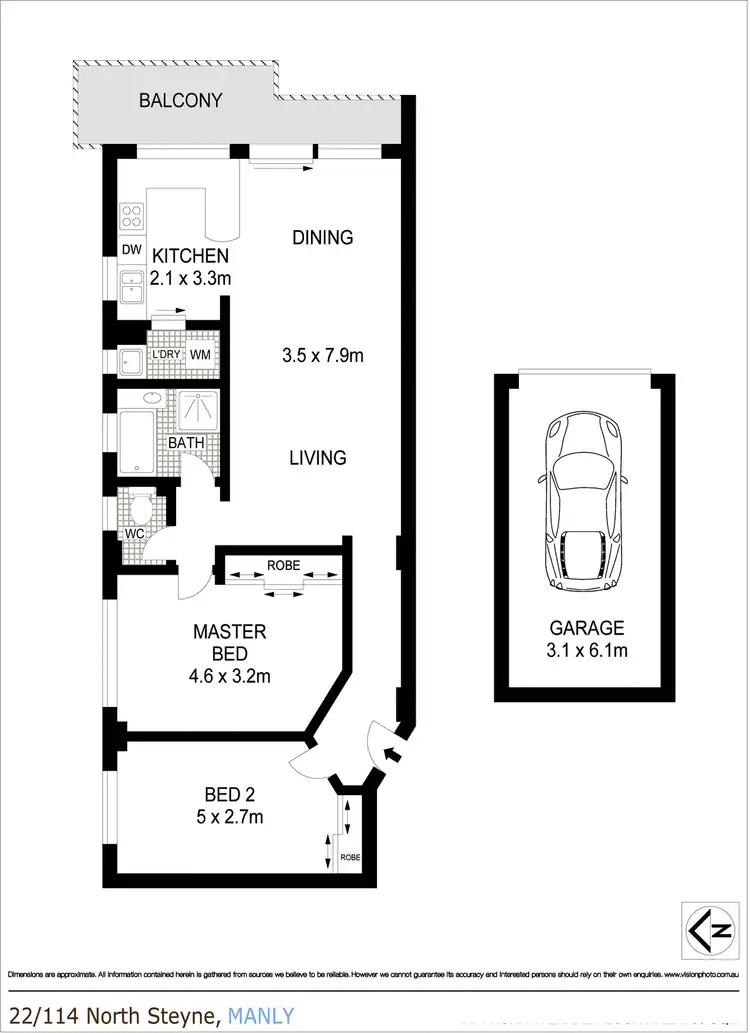 Floorplan of Homely apartment listing, 22/114 North Steyne, Manly NSW 2095
