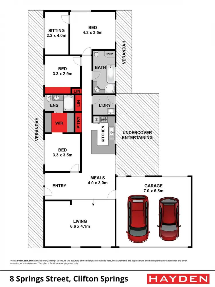 Floorplan of Homely house listing, 8 Springs Street, Clifton Springs VIC 3222