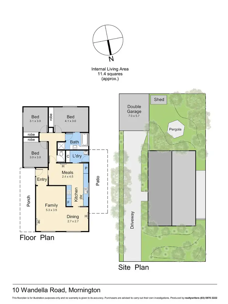 Floorplan of Homely house listing, 10 Wandella Road, Mornington VIC 3931