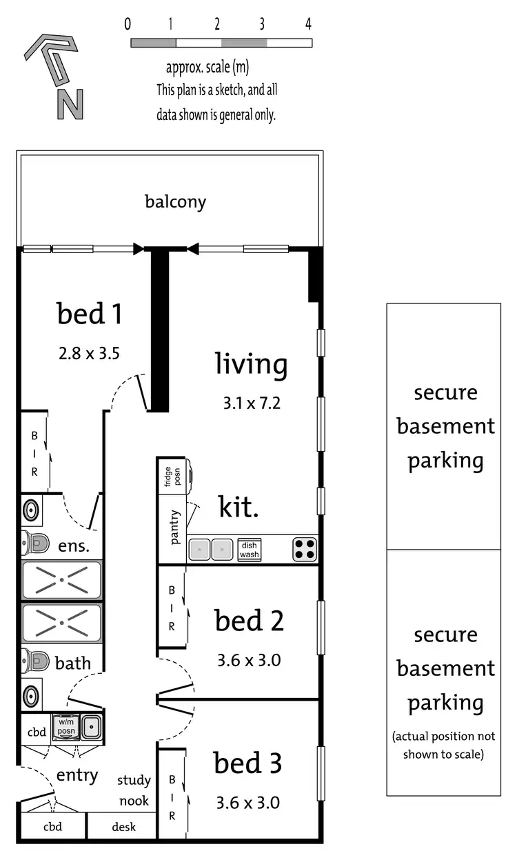 Floorplan of Homely apartment listing, 609/20 Hepburn Road, Doncaster VIC 3108