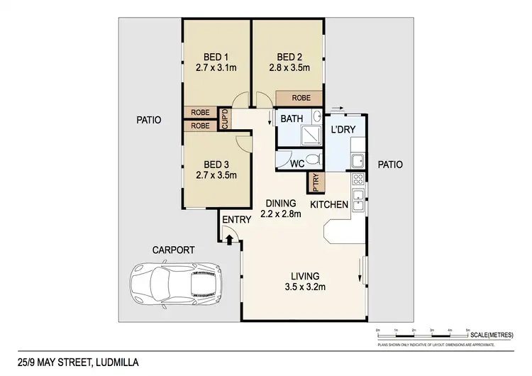 Floorplan of Homely unit listing, 25/9 May Street, Ludmilla NT 820