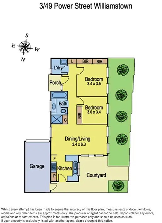 Floorplan of Homely unit listing, 3/49 Power Street, Williamstown VIC 3016
