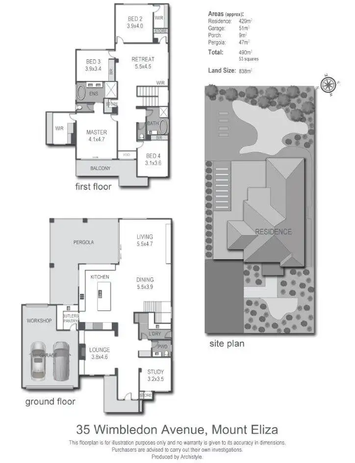 Floorplan of Homely house listing, 35 Wimbledon Avenue, Mount Eliza VIC 3930