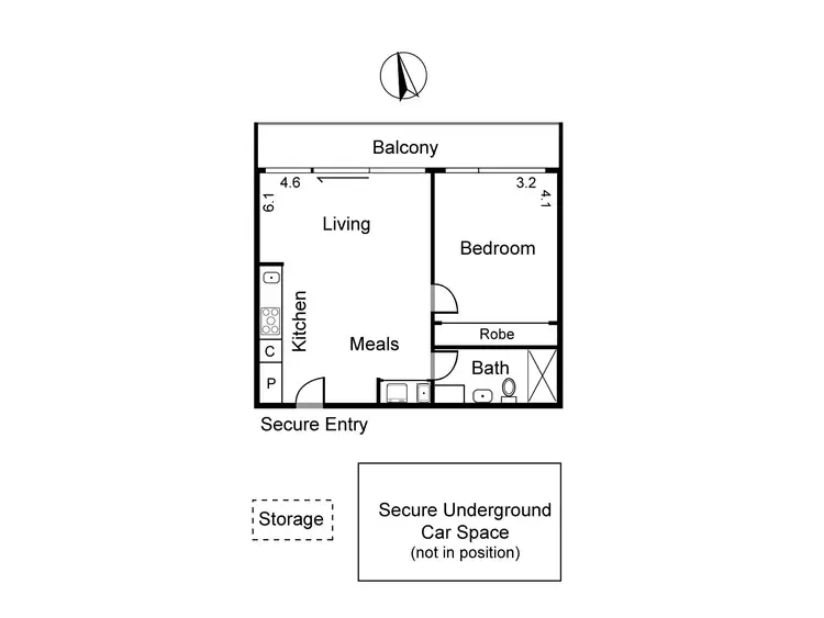 Floorplan of Homely apartment listing, 434/20 Shamrock Street, Abbotsford VIC 3067