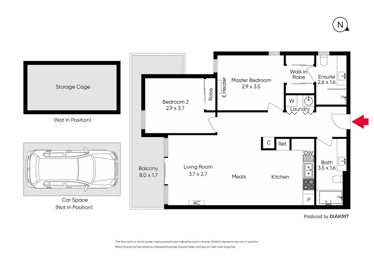 Floorplan of Homely apartment listing, 36/48 Eucalyptus Drive, Maidstone VIC 3012