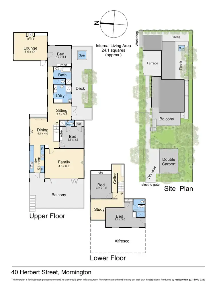 Floorplan of Homely house listing, 40 Herbert Street, Mornington VIC 3931