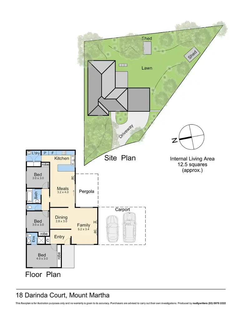 Floorplan of Homely house listing, 18 Darinda Court, Mount Martha VIC 3934