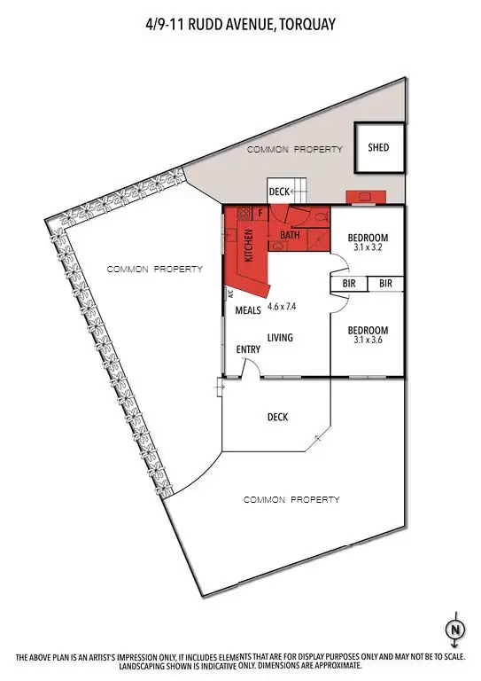 Floorplan of Homely unit listing, 4/9-11 Rudd Avenue, Torquay VIC 3228