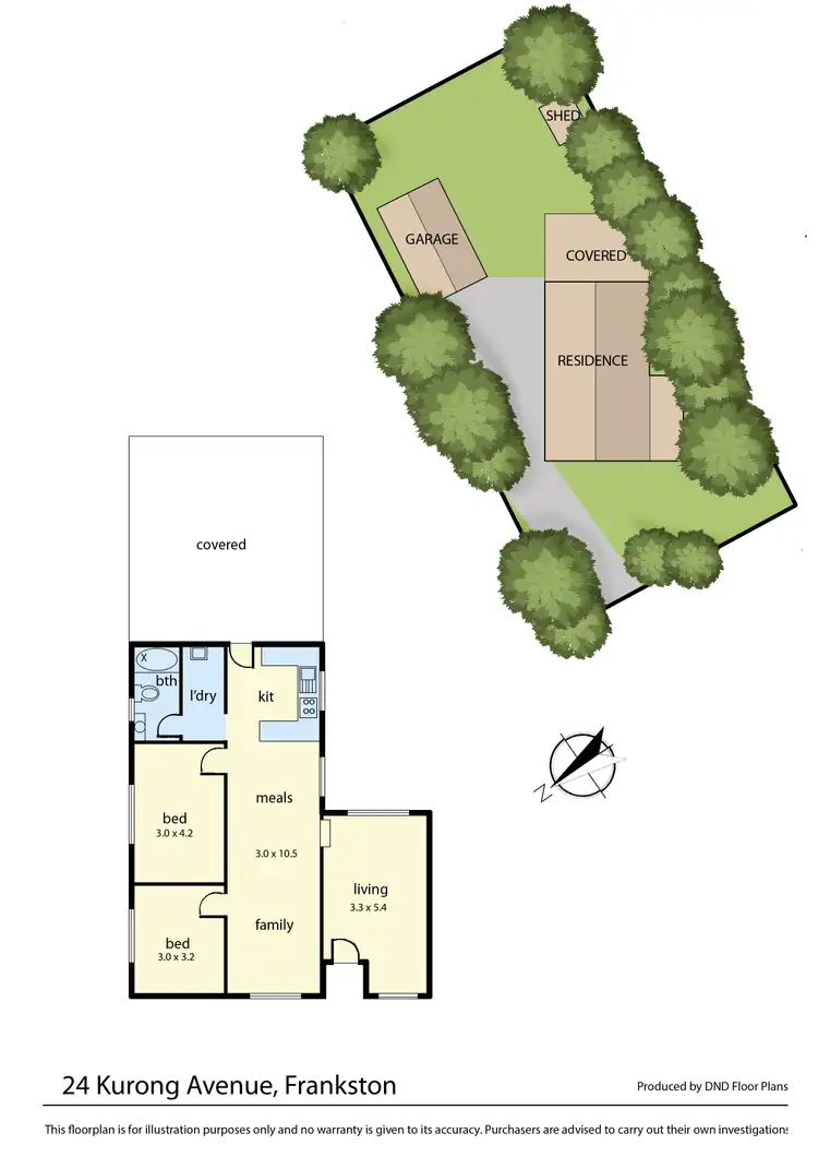 Floorplan of Homely house listing, 24 Kurong Avenue, Frankston VIC 3199