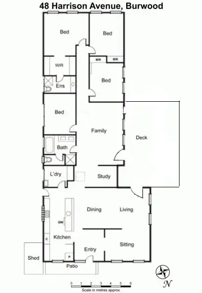 Floorplan of Homely house listing, 48 Harrison Avenue, Burwood VIC 3125