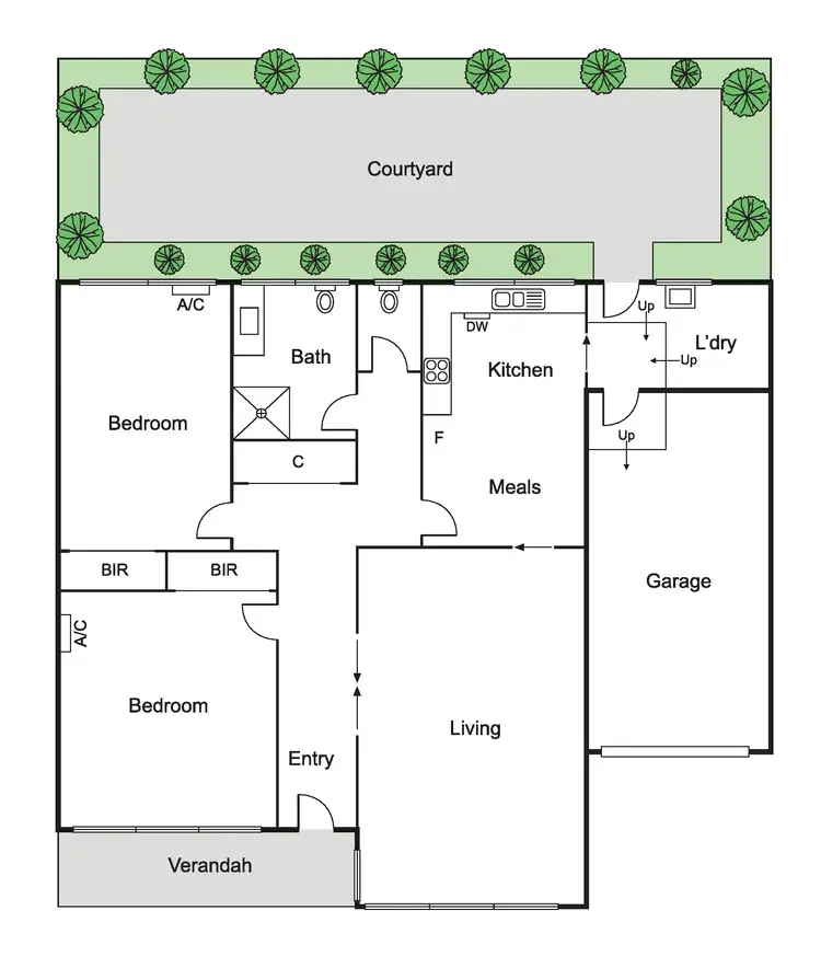 Floorplan of Homely unit listing, 2/33 Gnarwyn Road, Carnegie VIC 3163