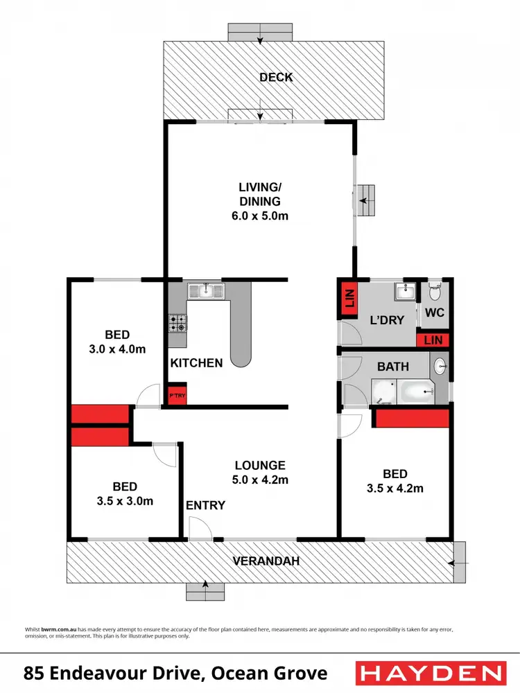 Floorplan of Homely house listing, 85 Endeavour Drive, Ocean Grove VIC 3226