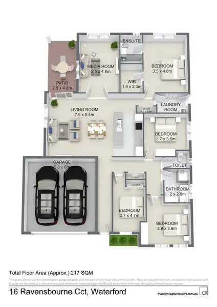 Floorplan of Homely house listing, 16 Ravensbourne Circuit, Waterford QLD 4133