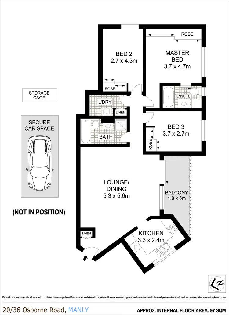 Floorplan of Homely apartment listing, 20/36 Osborne Road, Manly NSW 2095