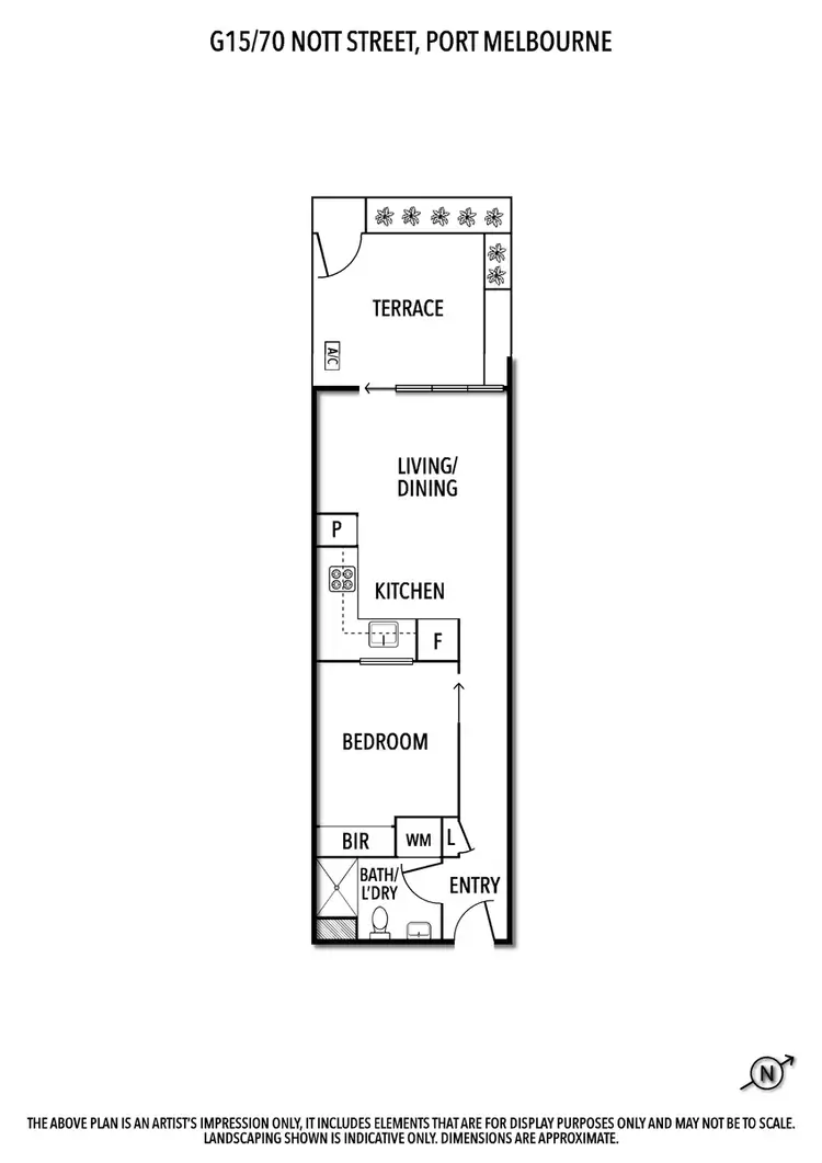Floorplan of Homely apartment listing, G15/70 Nott Street, Port Melbourne VIC 3207