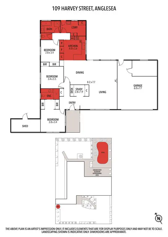 Floorplan of Homely house listing, 109 Harvey Street, Anglesea VIC 3230