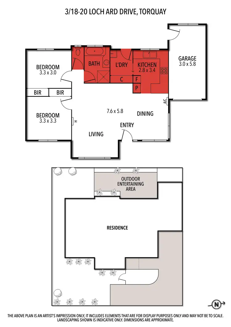 Floorplan of Homely unit listing, 3/18-20 Lochard Drive, Torquay VIC 3228