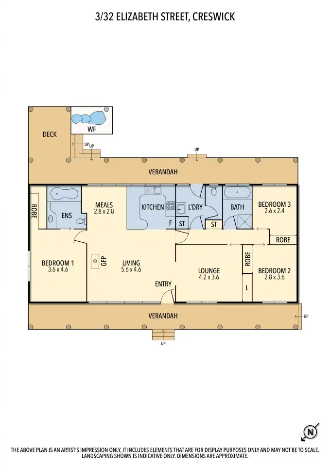 Floorplan of Homely house listing, 3/32 Elizabeth Road, Creswick VIC 3363